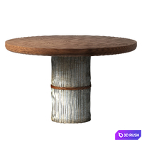 Stone and wood table / Stone table 3D Model Corona