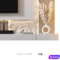 TV Wall | Set 888 3D Model Vray, Corona