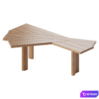 Charlotte Perriand Ventaglio Wood Table by Cassina 3D Model Corona