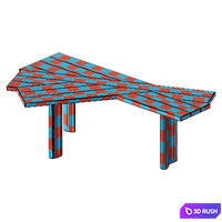 Charlotte Perriand Ventaglio Wood Table by Cassina 3D Model Corona