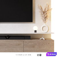 TV Wall | Set 894 3D Model Vray, Corona