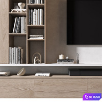 TV Wall | Set 894 3D Model Vray, Corona