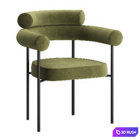 Edmund dining table, Nuevo Portia dining chair 3D Model Corona