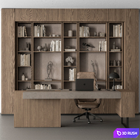 Boss Desk - Office Furniture 520 3D Model Vray, Corona