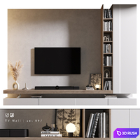 TV Wall | Set 897 3D Model Vray, Corona