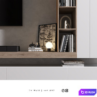 TV Wall | Set 897 3D Model Vray, Corona