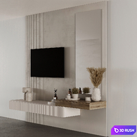 Furniture Composition 02 3D Model Corona