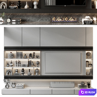 TV shelf 0688 3D Model Vray