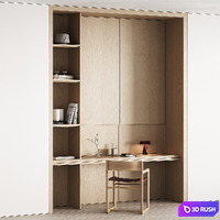 449 office furniture 25 workplace 09 minimal portal niche working zone 3D Model Vray, Corona