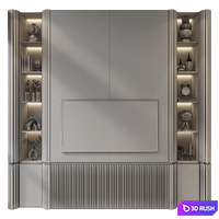 TV shelf 0765 3D Model Vray