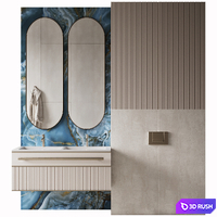 Bathroom furniture 3D Model Vray, Corona