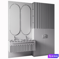 Bathroom furniture 3D Model Vray, Corona