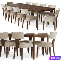 PADUA RECTANGULAR DINING TABLE 3D Model Corona