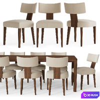 PADUA RECTANGULAR DINING TABLE 3D Model Corona