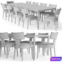 PADUA RECTANGULAR DINING TABLE 3D Model Corona