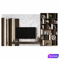 TV Wall 17 3D Model Corona
