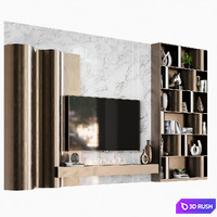 TV Wall 17 3D Model Corona