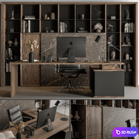 Boss Desk - Office Furniture 533 3D Model Vray, Corona