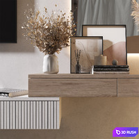 TV Wall | Set 913 3D Model Vray, Corona