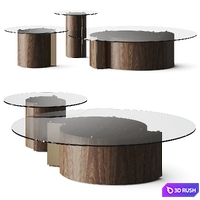 Mooza Design Slice Coffee Tables 3D Model Vray, Corona