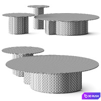 Mooza Design Slice Coffee Tables 3D Model Vray, Corona