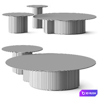 Mooza Design Slice Coffee Tables 3D Model Vray, Corona