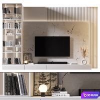 TV Wall | Set 918 3D Model Vray, Corona