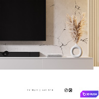TV Wall | Set 918 3D Model Vray, Corona