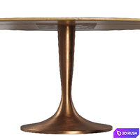 Hisia oval table made of solid wood oak + walnut 3D Model Corona