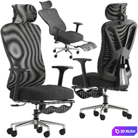 Hbada Ergonomic Office Chair 3D Model Vray, Corona