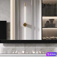 TV Wall | Set 919 3D Model Vray, Corona