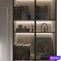 TV Wall | Set 919 3D Model Vray, Corona