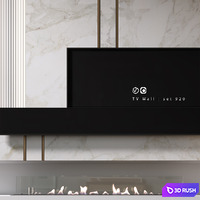 TV Wall | Set 920 3D Model Vray, Corona