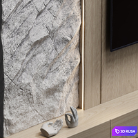 Modern TV wall 05 3D Model Corona