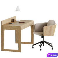 Arandu desk Madai chair 3D Model Vray, Corona