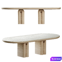 Pearl Dining Table 3D Model Corona
