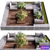 OUTDOOR SITTING AREA NO9 3D Model Vray, Corona