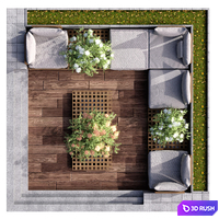 OUTDOOR SITTING AREA NO9 3D Model Vray, Corona