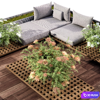 OUTDOOR SITTING AREA NO9 3D Model Vray, Corona