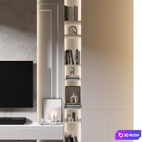 TV Wall | Set 928 3D Model Vray, Corona