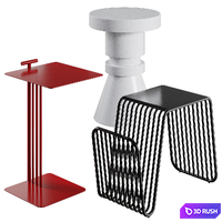 Side table by La Redoute 3D Model Vray, Corona