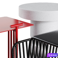 Side table by La Redoute 3D Model Vray, Corona