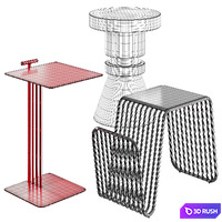 Side table by La Redoute 3D Model Vray, Corona