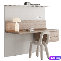 Workplace 002 KM 3D Model Corona