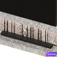 TV Wall set 03 3D Model Vray, Corona