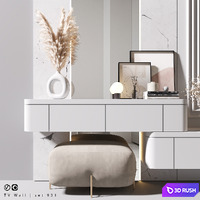 TV Wall | set 931 3D Model Vray, Corona