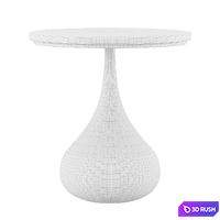 Mateo Side Table Aged Brass 3D Model Corona