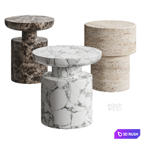 PONTI RICCI side table RH 3D Model Vray, Corona