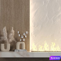 TV Wall 123 3D Model Vray, Corona