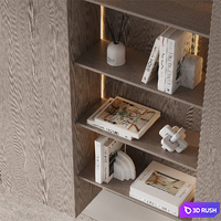 TV Wall Minimalism ZS 3D Model Vray, Corona